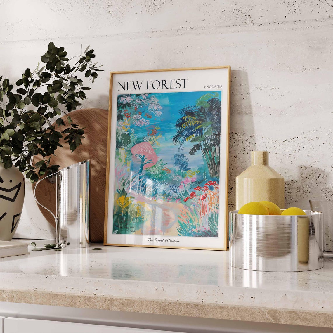New Forest Poster England Travel Poster Countryside Poster English Countryside New Forest Travel Print Countryside Travel Print - Image 3