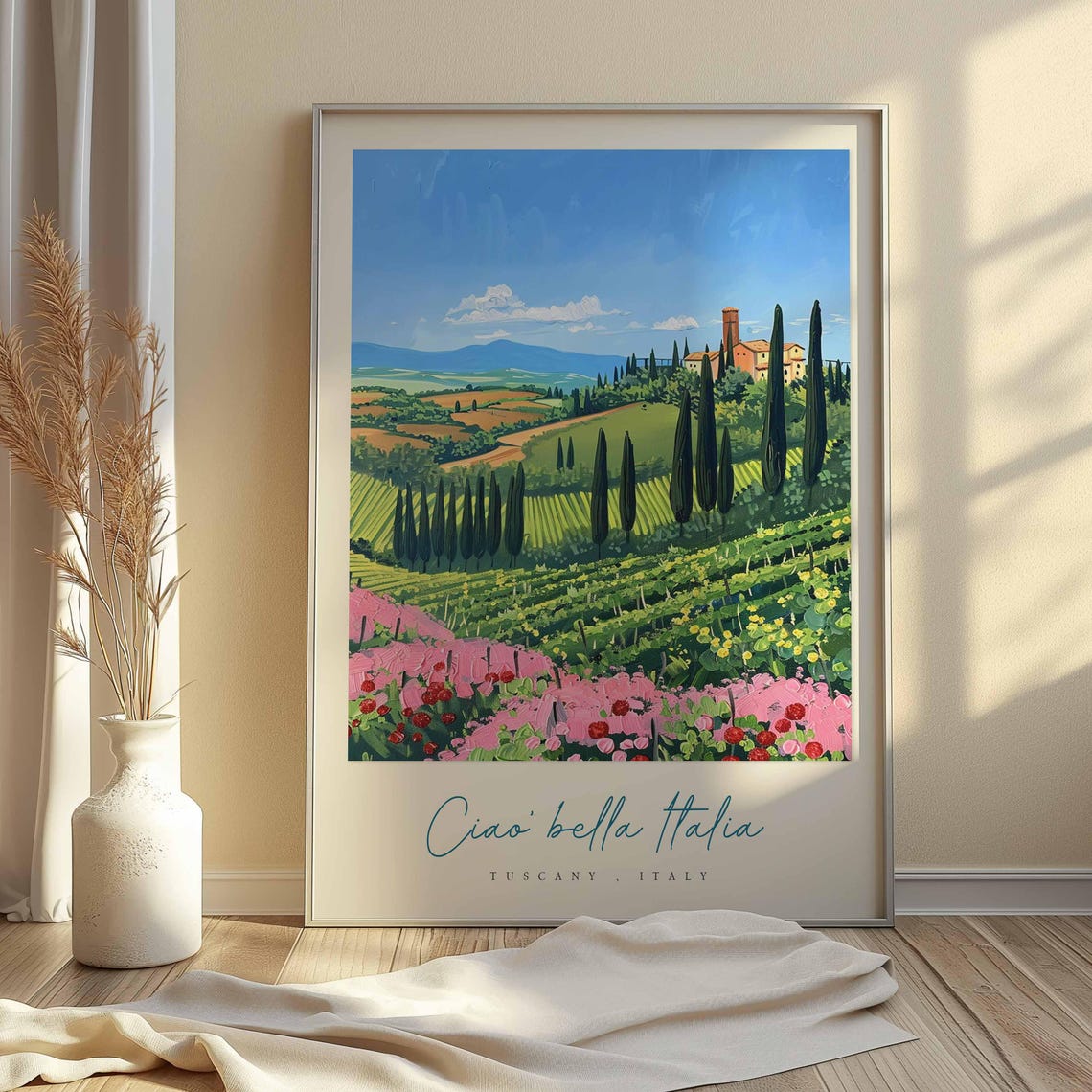 Tuscany Poster Italian Travel Print Tuscany Travel Art Tuscany Wall Art Italy Art Italy Travel Decor Italian Travel Gift - Image 2