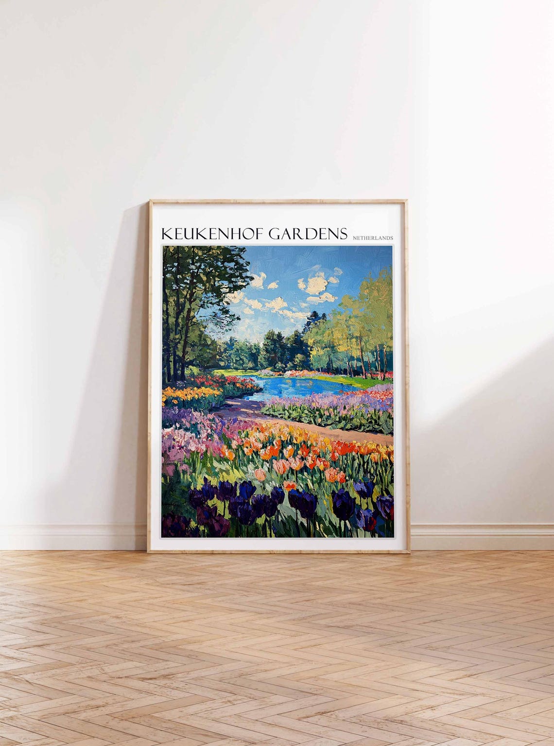 Keukenhof Gardens Poster Keukenhof Gardens Travel Print Netherlands Travel Poster Botanical Decor European Travel Print - Image 3