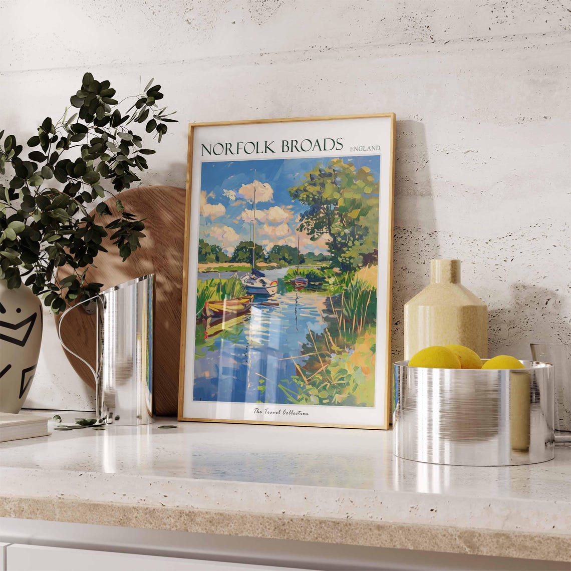 Norfolk Broads Poster England Travel Poster Countryside Poster English Countryside Norfolk Broads Travel Print Countryside Travel Print - Image 3