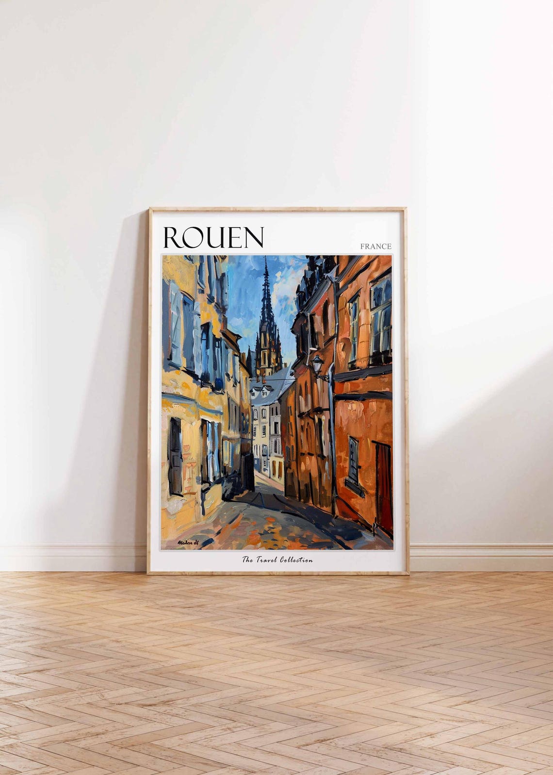 Rouen Poster France Travel Print French Decor Europe Travel Poster European Wall Art City Print Rouen Gift Rouen Travel Poster - Image 2