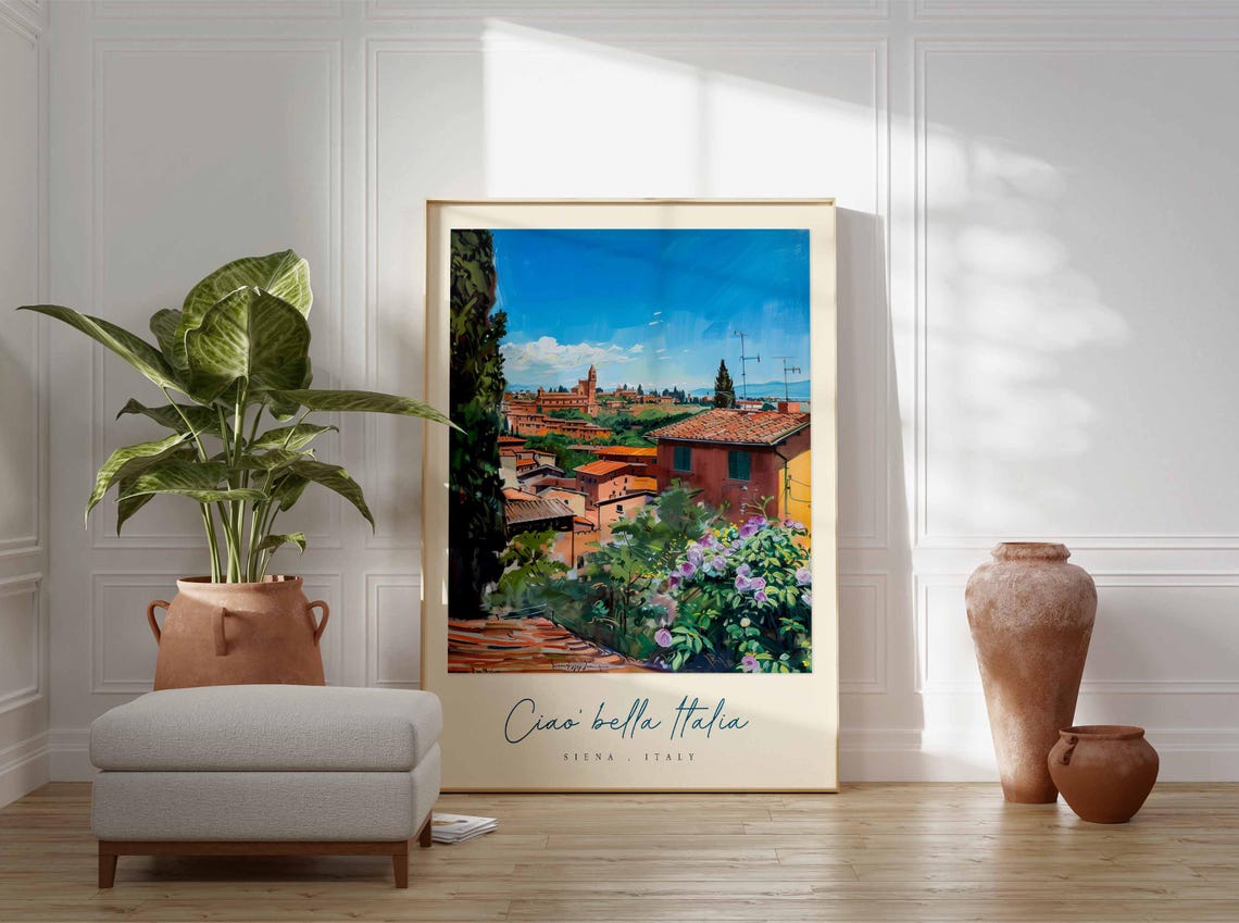 Siena Poster Italian Travel Print Siena Travel Art Siena Wall Art Italy Art Italy Travel Decor Italian Travel Gift - Image 3
