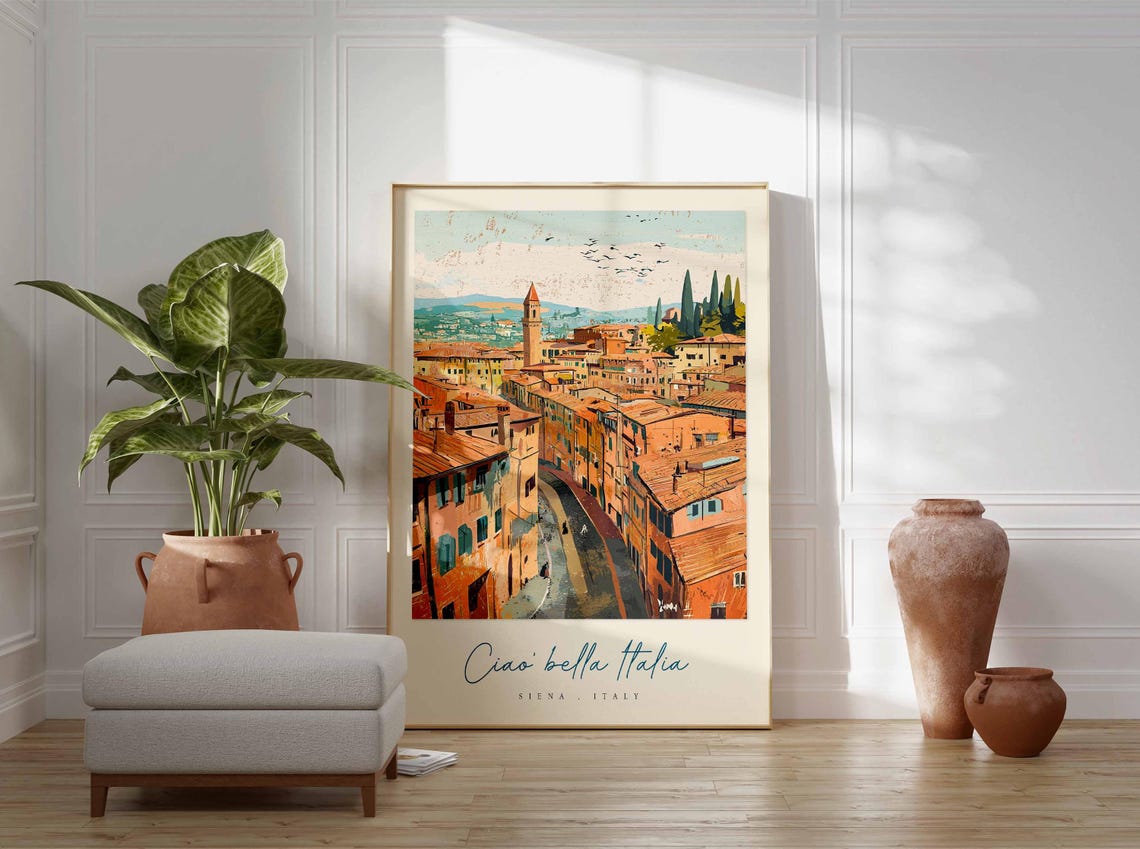 Siena Poster Italian Travel Print Siena Travel Art Siena Wall Art Italy Art Italy Travel Decor Italian Travel Gift - Image 3
