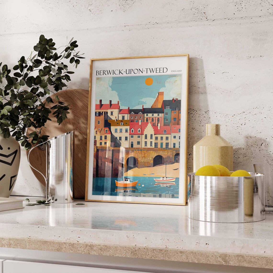 Berwick Upon Tweed Travel Poster, Border Town - Image 2