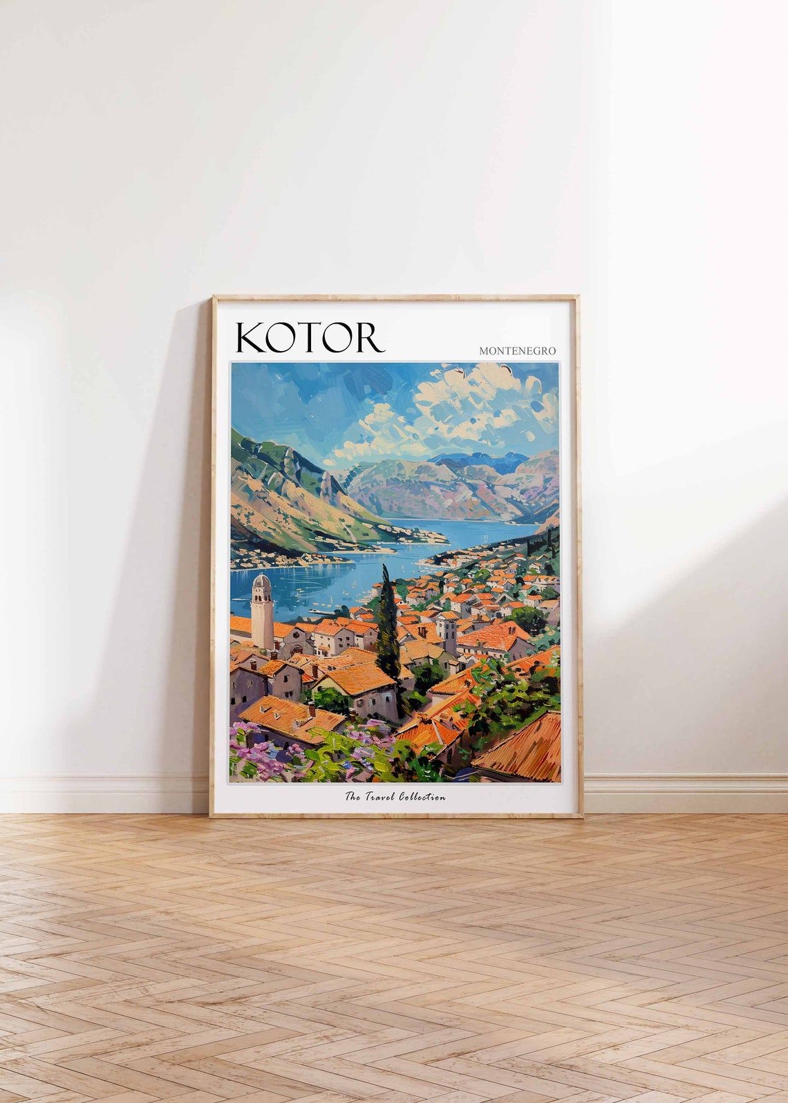 Kotor Poster Montenegro Travel Print European Decor Europe Travel Poster Kotor Wall Art Sea Print Kotor Gift Kotor Travel Poster - Image 2