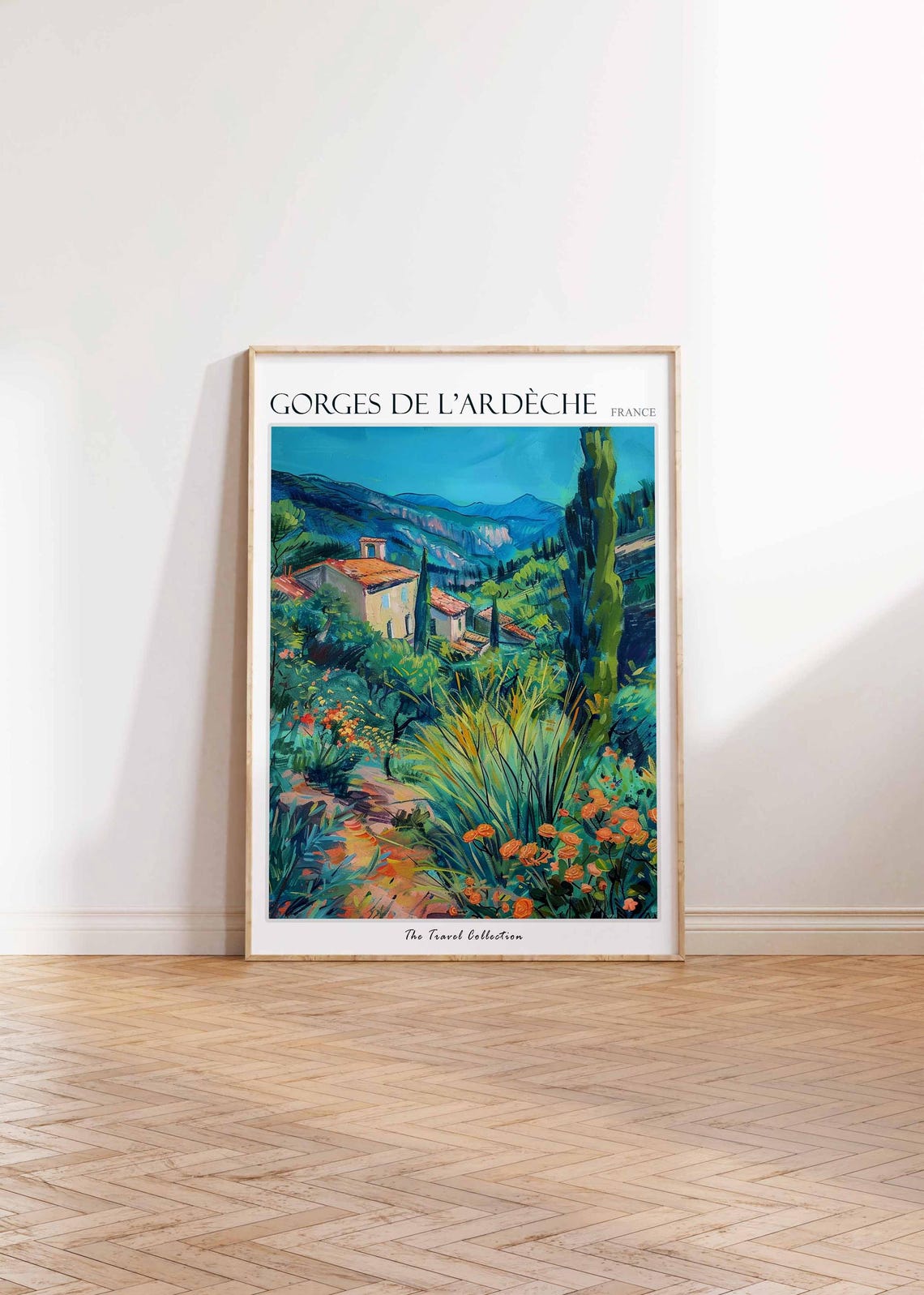 Gorges De Lardche Poster France Travel Print French Decor Europe Travel Poster European Wall Art Gorges De Lardche Travel Poster - Image 2