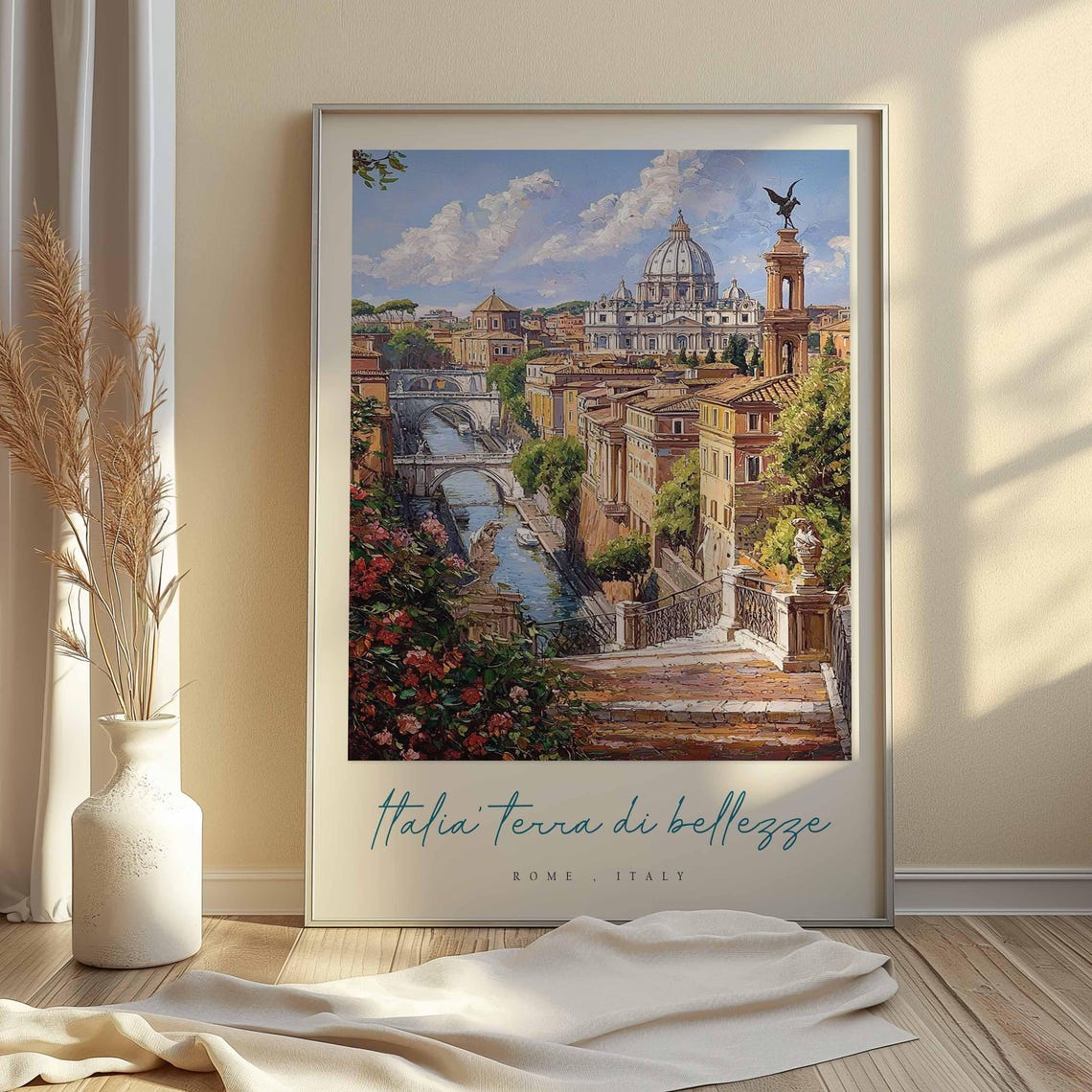Rome Poster Italian Travel Print Rome Travel Art Rome Wall Art Italy Art Italy Travel Decor Italian Travel Gift - Image 2