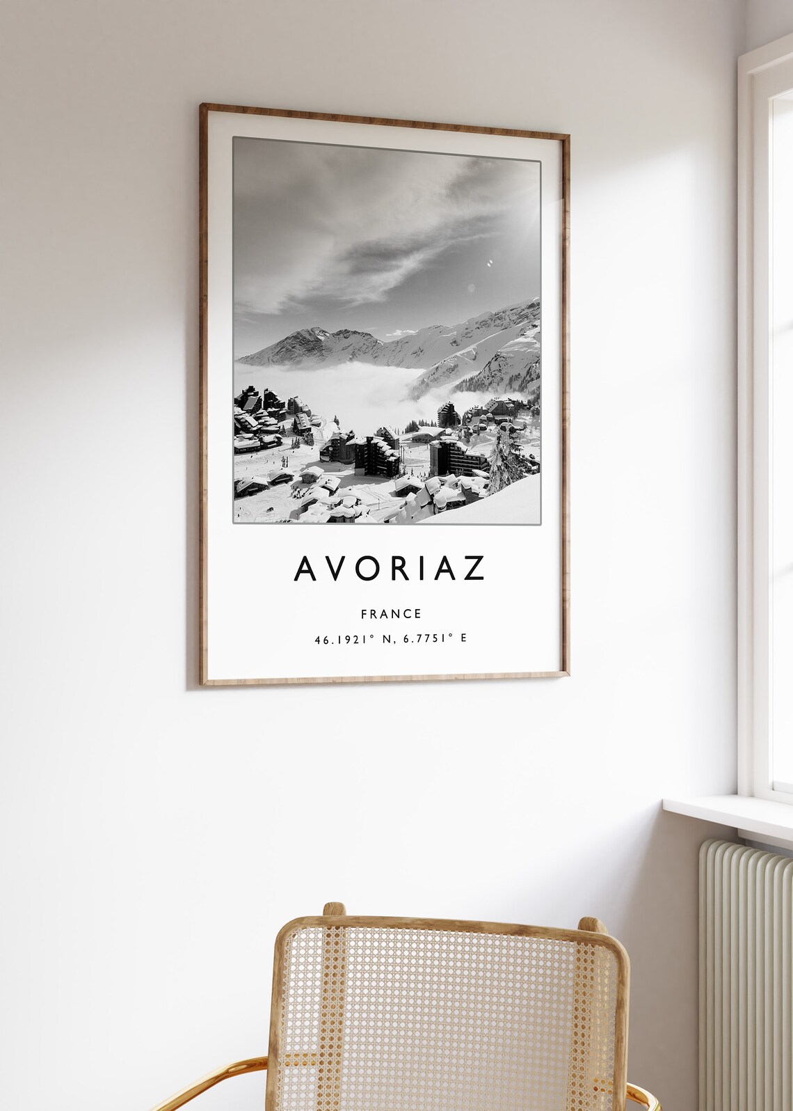 Avoriaz France Skiing Travel Poster, Winter Sport Art - Image 2