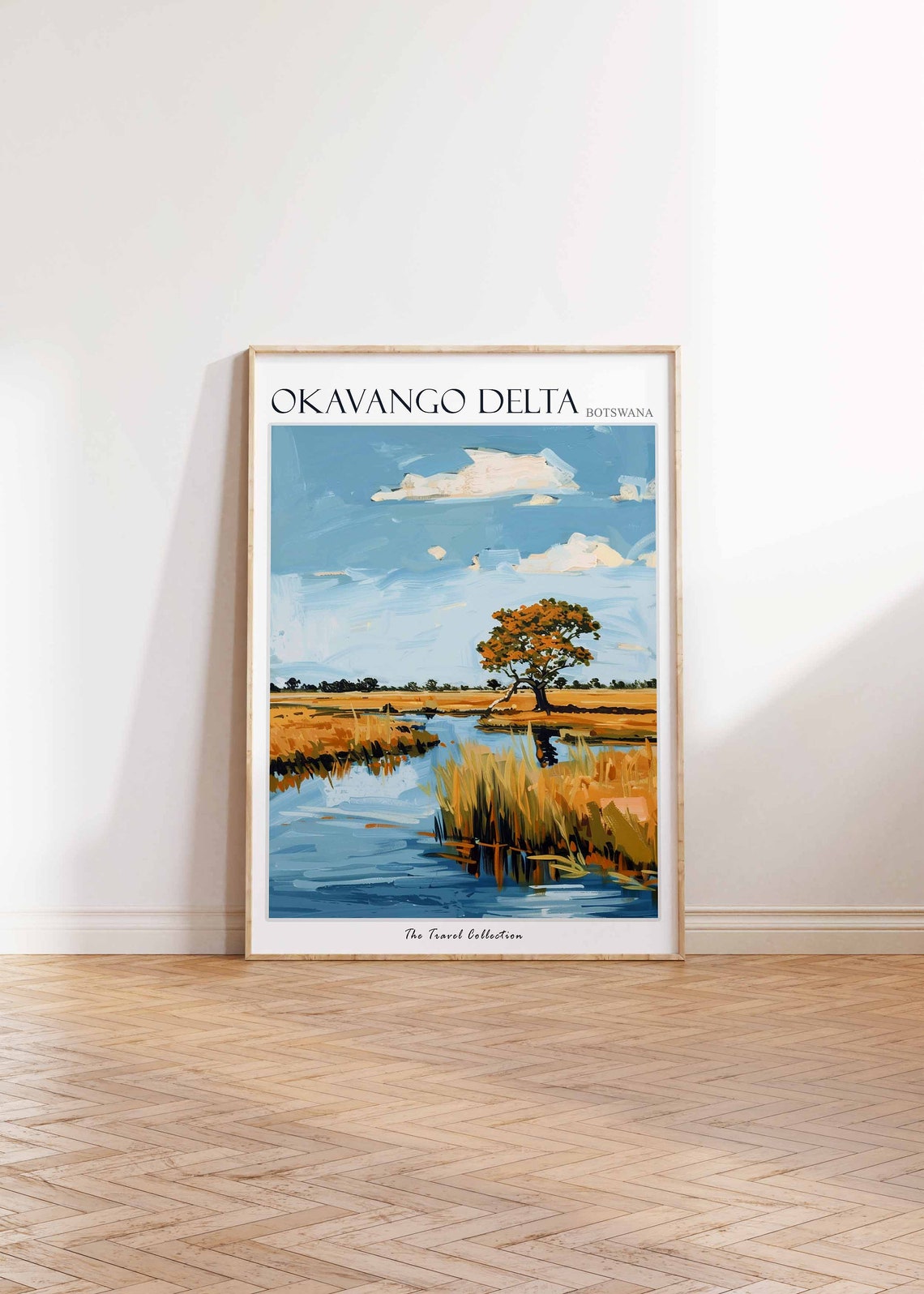 Okavango Delta Botswana Wetlands Painting River Tree Safari Poster - Image 2