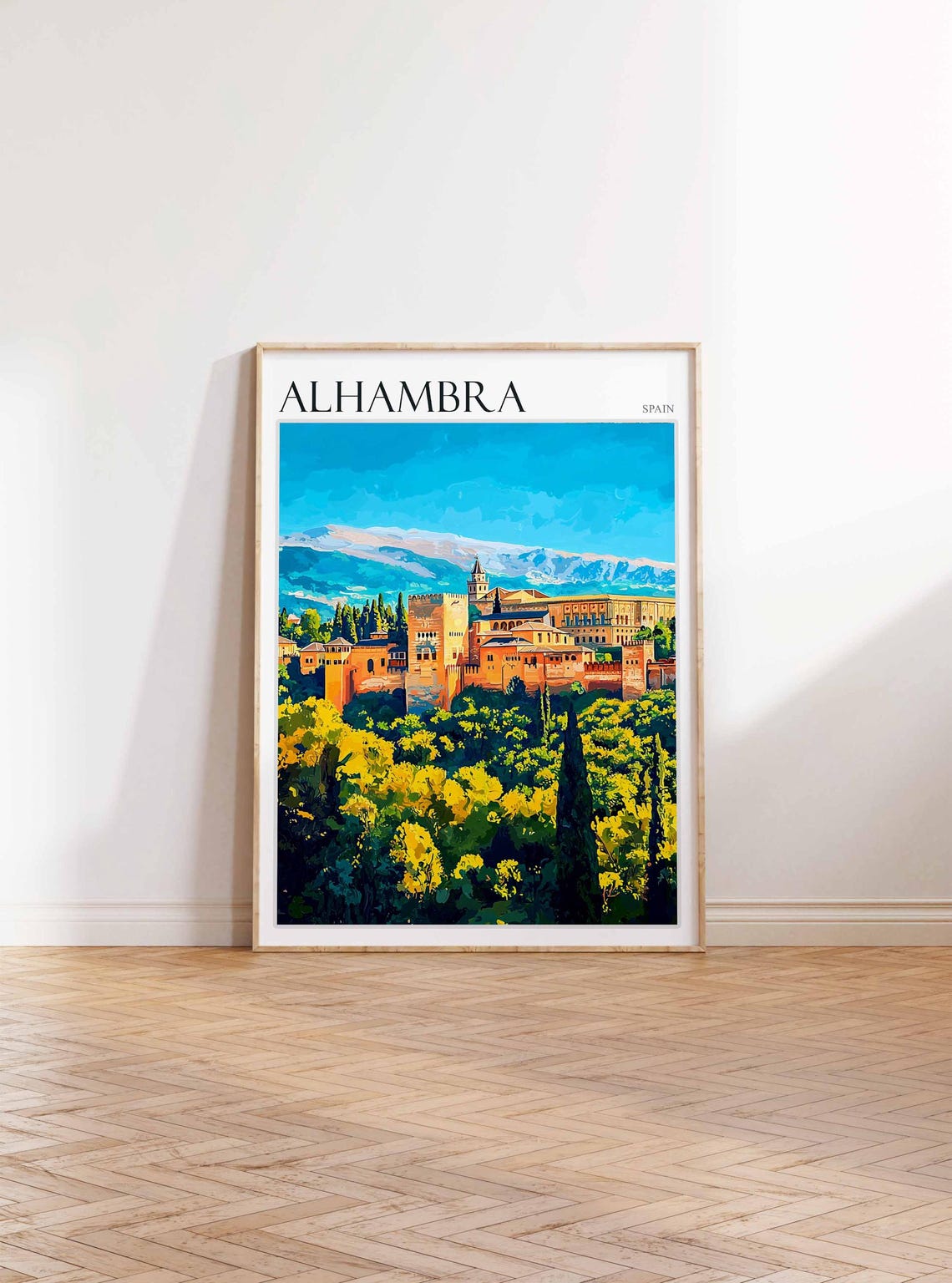 Alhambra Poster Spain Travel Print Spanish Decor Europe Travel Poster European Wall Art Alhambra Gift Alhambra Travel Poster - Image 3