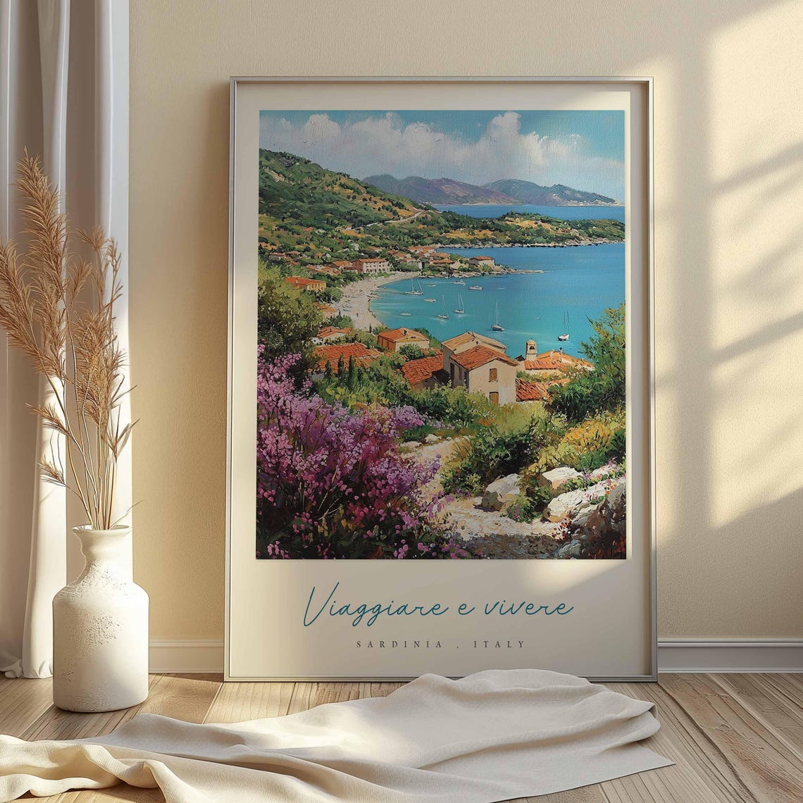 Sardinia Poster Italian Travel Print Sardinia Travel Art Sardinia Wall Art Italy Art Italy Travel Decor Italian Travel Gift - Image 2