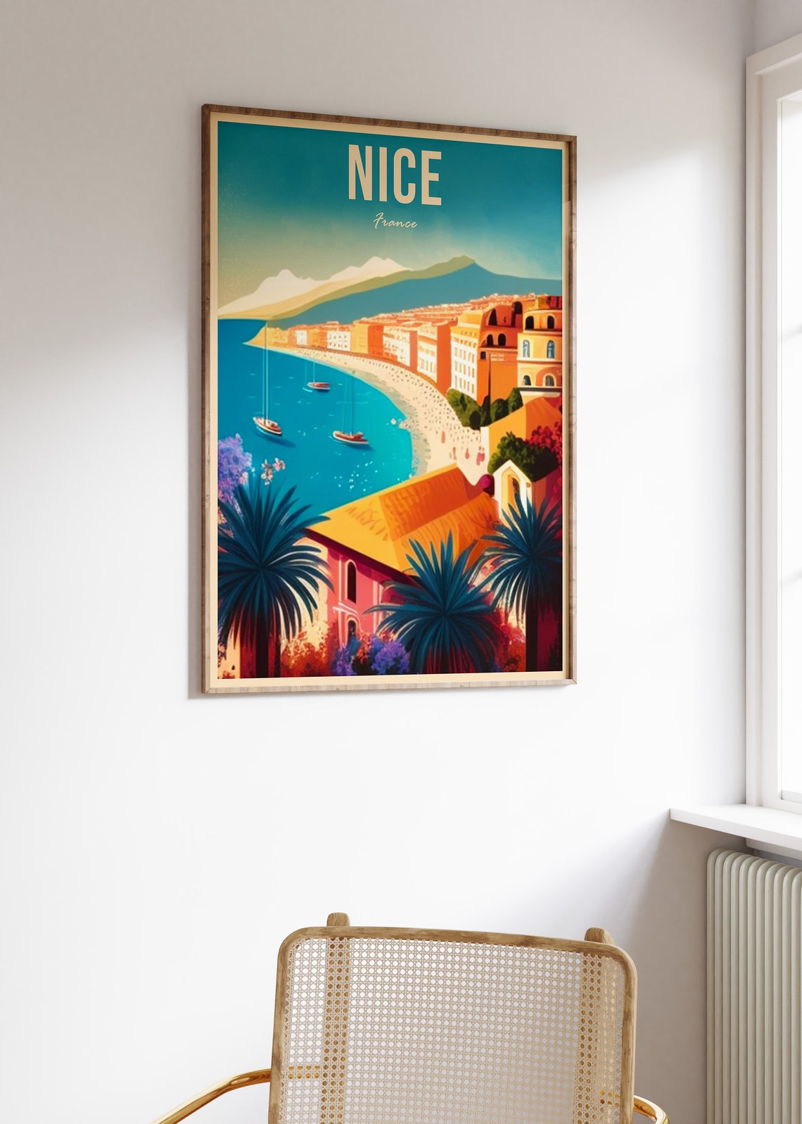 Nice Travel Print Nice Travel Poster France Travel Wall Art Colourful Travel Art Vintage Travel Travel Gift A1a2a3a4 - Image 2