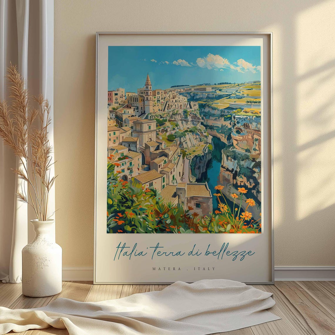 Matera Poster Italian Travel Print Matera Travel Art Matera Wall Art Italy Art Italy Travel Decor Italian Travel Gift - Image 2