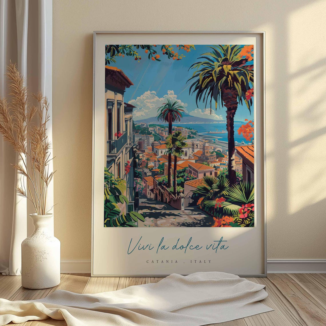 Catania Poster Catania Travel Print Catania Travel Art Catania Wall Art Italy Art Italy Travel Decor Italian Travel Gift - Image 2