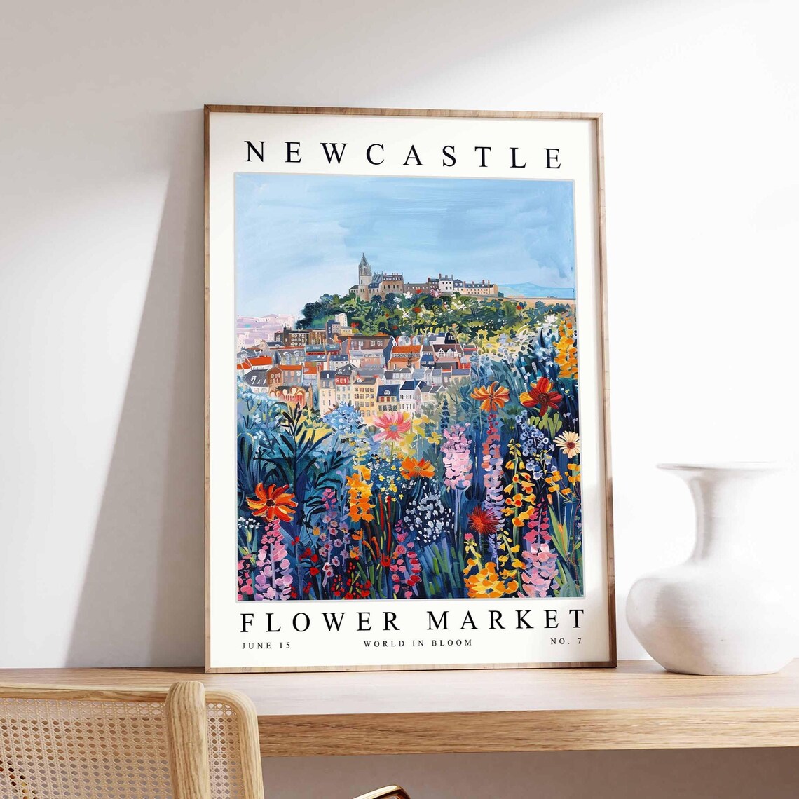 Newcastle Flower Market Castle Hill Wildflower Garden Poster