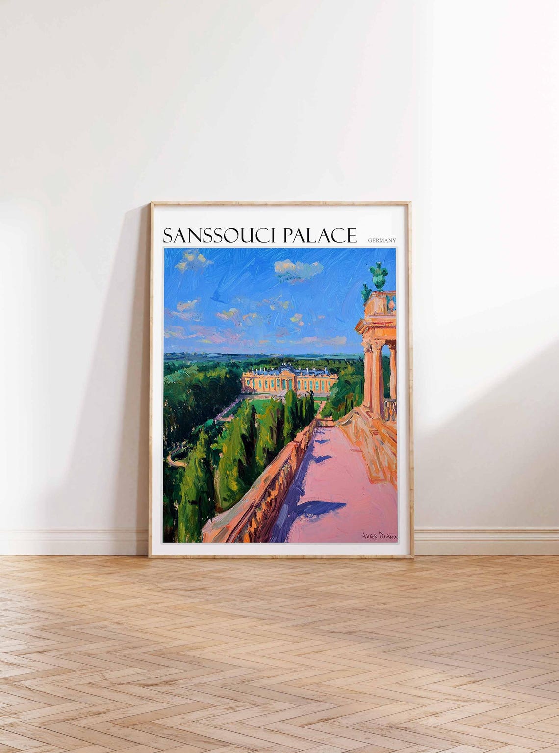 Sanssouci Palace Poster Sanssouci Palace Travel Print German Travel Poster German City Art Travel Poster Travel Wall Art German Gift - Image 2