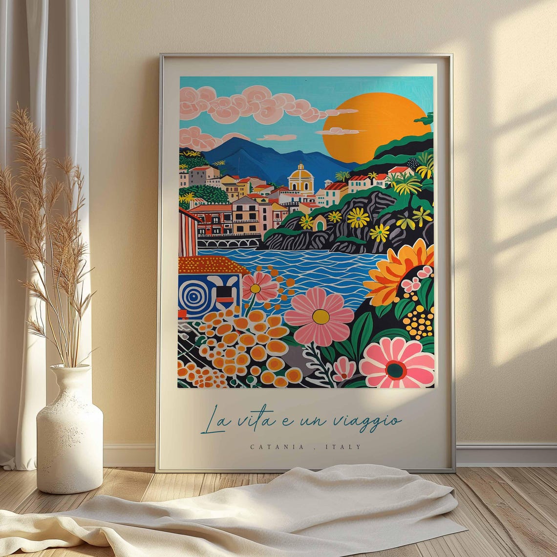 Catania Poster Catania Travel Print Catania Travel Art Catania Wall Art Italy Art Italy Travel Decor Italian Travel Gift - Image 2