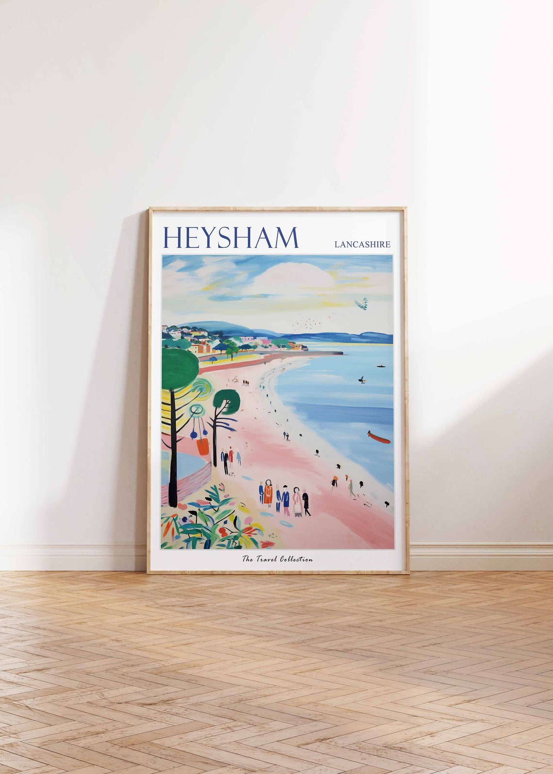 Heysham Lancashire Beach Day Trees Bay View Holiday Scene Poster - Image 2