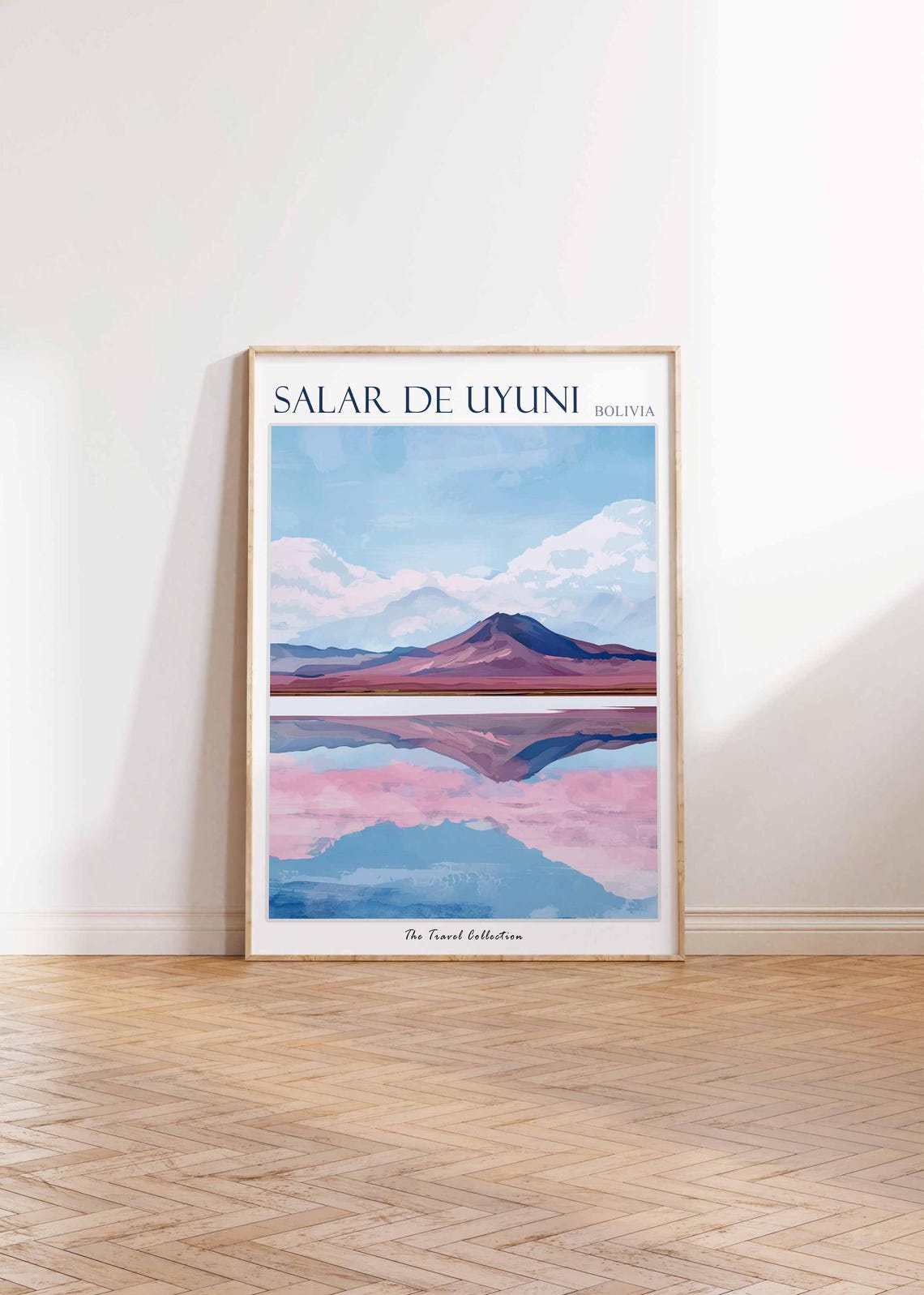 Salar de Uyuni Bolivia Salt Flat Mirror Reflection Art Poster - Image 2