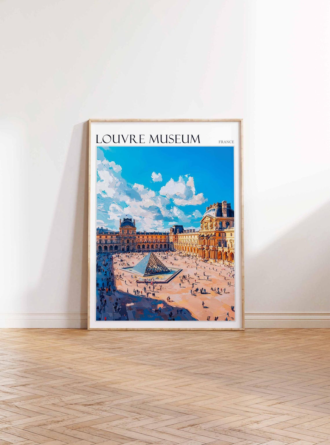 Louvre Museum Poster Louvre Museum Travel Print France Travel Poster Tropical Decor Travel Gift Floral Print Coastal Decor - Image 4