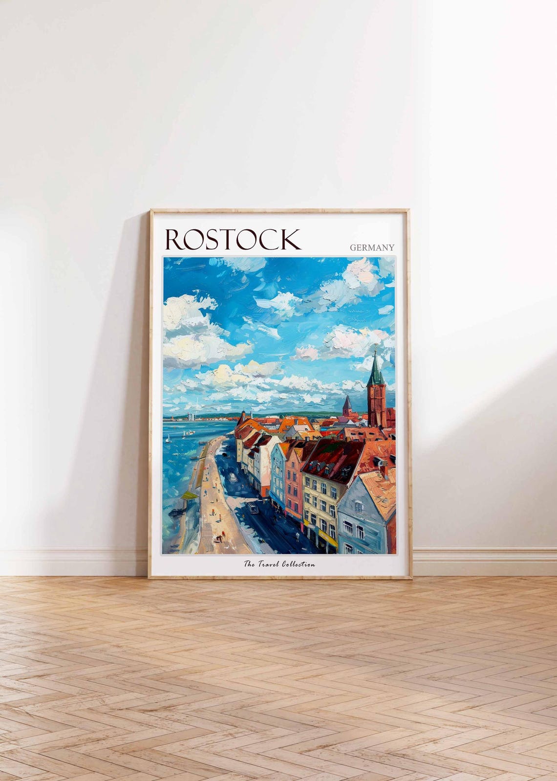 Rostock Poster Germany Travel Print German Decor Europe Travel Poster European Wall Art City Print Rostock Gift Rostock Travel Poster - Image 2