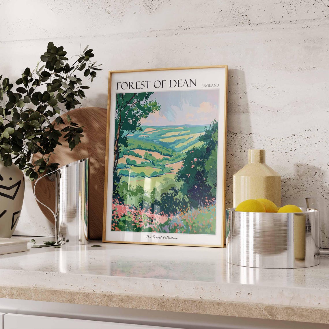 Forest of Dean England Rolling Green Hills View Travel Poster - Image 3