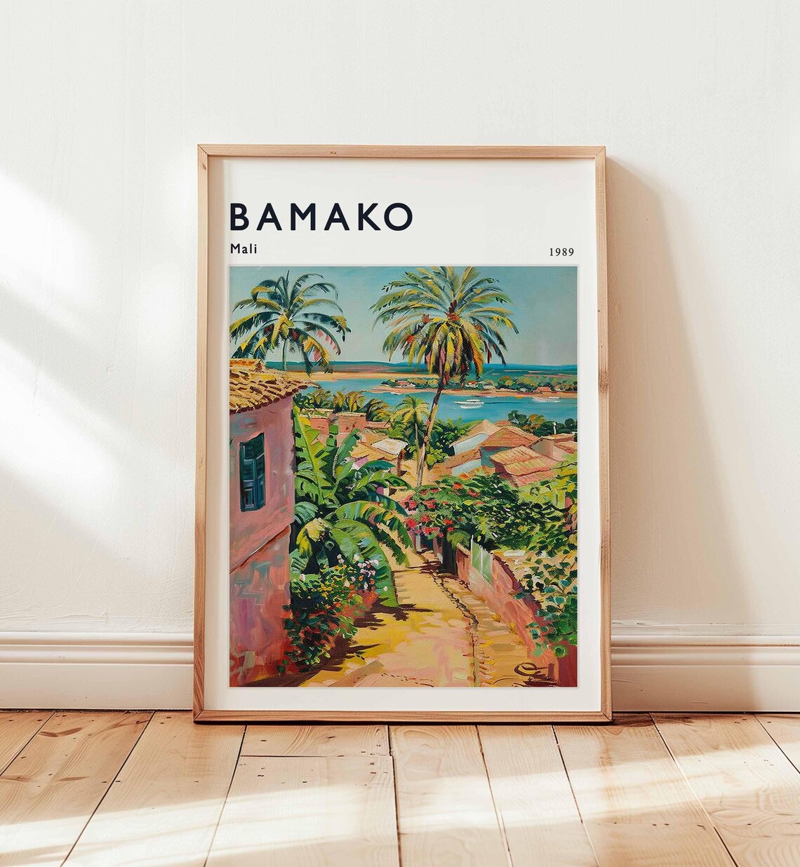 Bamako Mali Travel Poster West Africa Cityscape Art