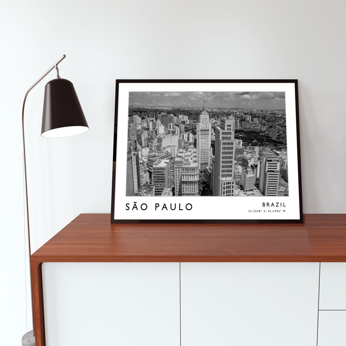 Sao Paulo Brazil Urban Black And White City Skyline Photo Poster - Image 3