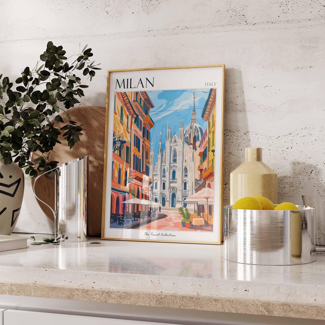 Milan Italian Travel Poster, Home Decor Art Print - Image 3