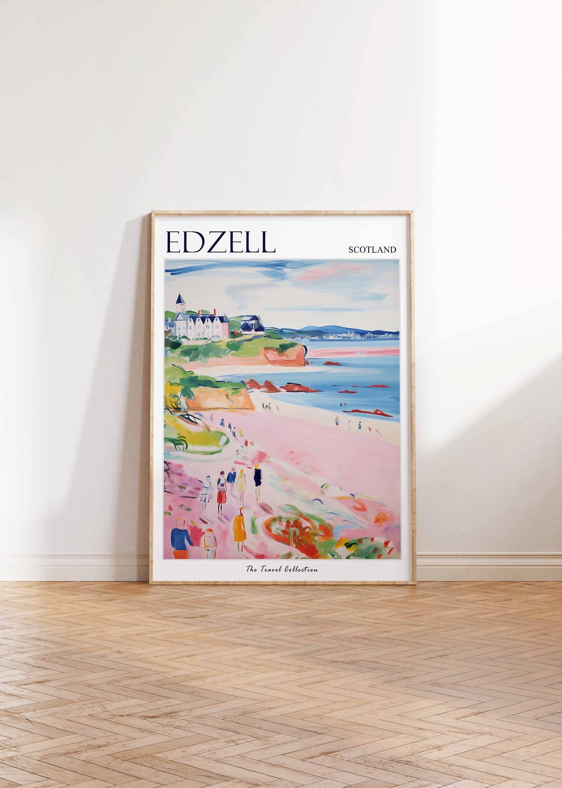 Edzell Poster Edzell Travel Print Scotland Travel Poster Scottish Decor Tropical Decor Sea Print Edzell Gift Edzell Travel Poster - Image 2