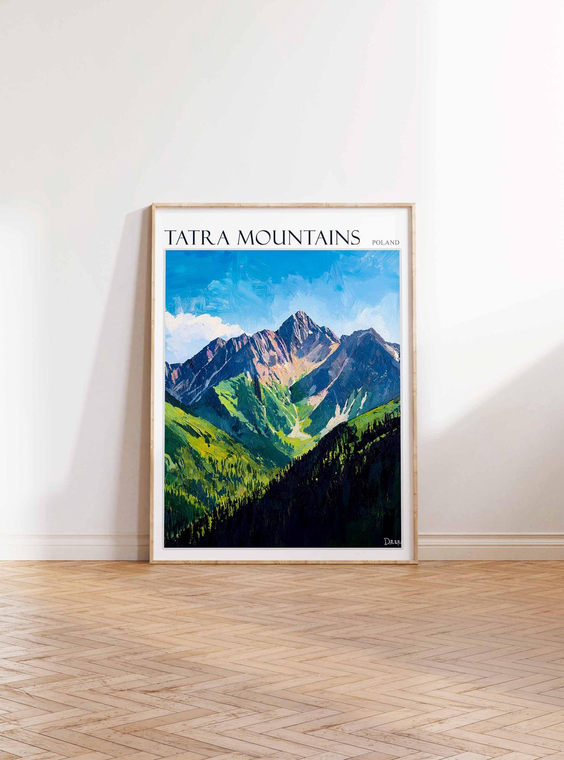 Tatra Mountains Poland Jagged Sunlit Peaks Forested Slopes Poster - Image 2