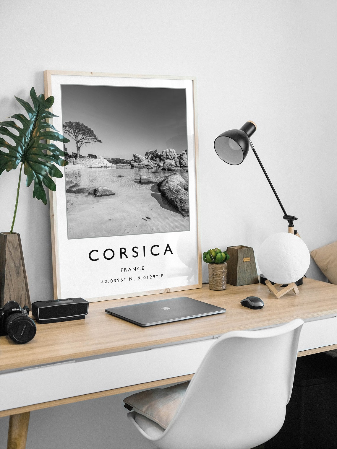 Corsica Poster Corsica Travel Print France Travel Poster Travel Decor Minimalist Travel Poster Black And White Gift A1a2a3a4 - Image 2