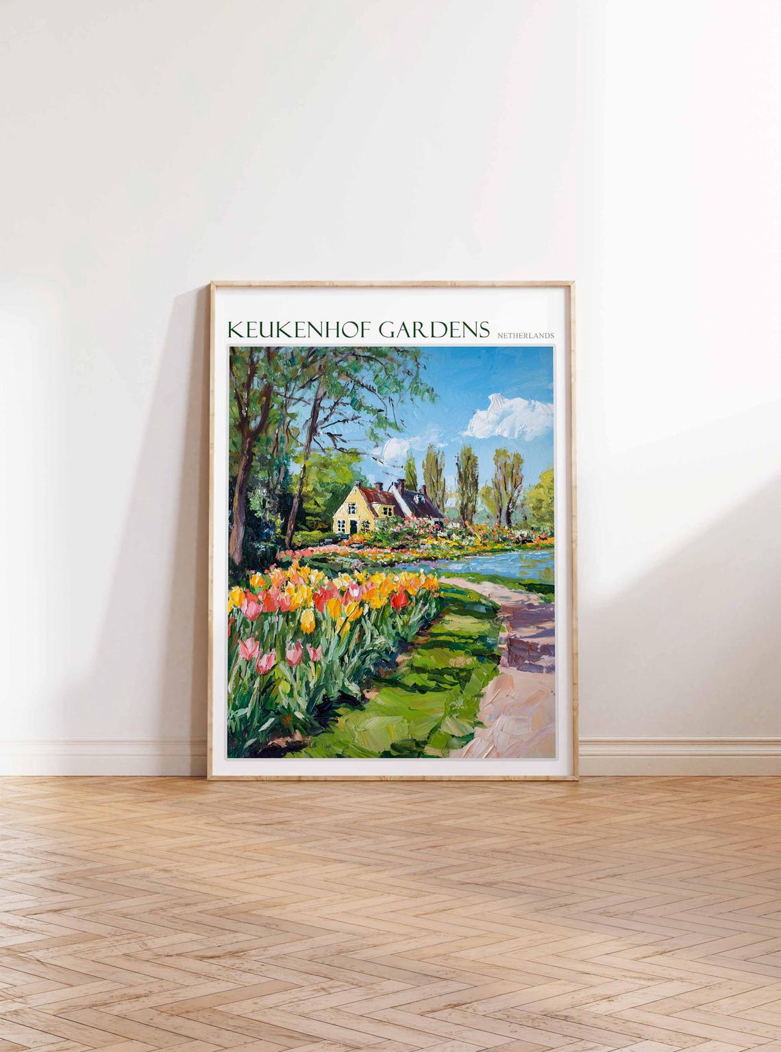 Keukenhof Gardens Poster Keukenhof Gardens Travel Print Netherlands Travel Poster Botanical Decor European Travel Print - Image 3