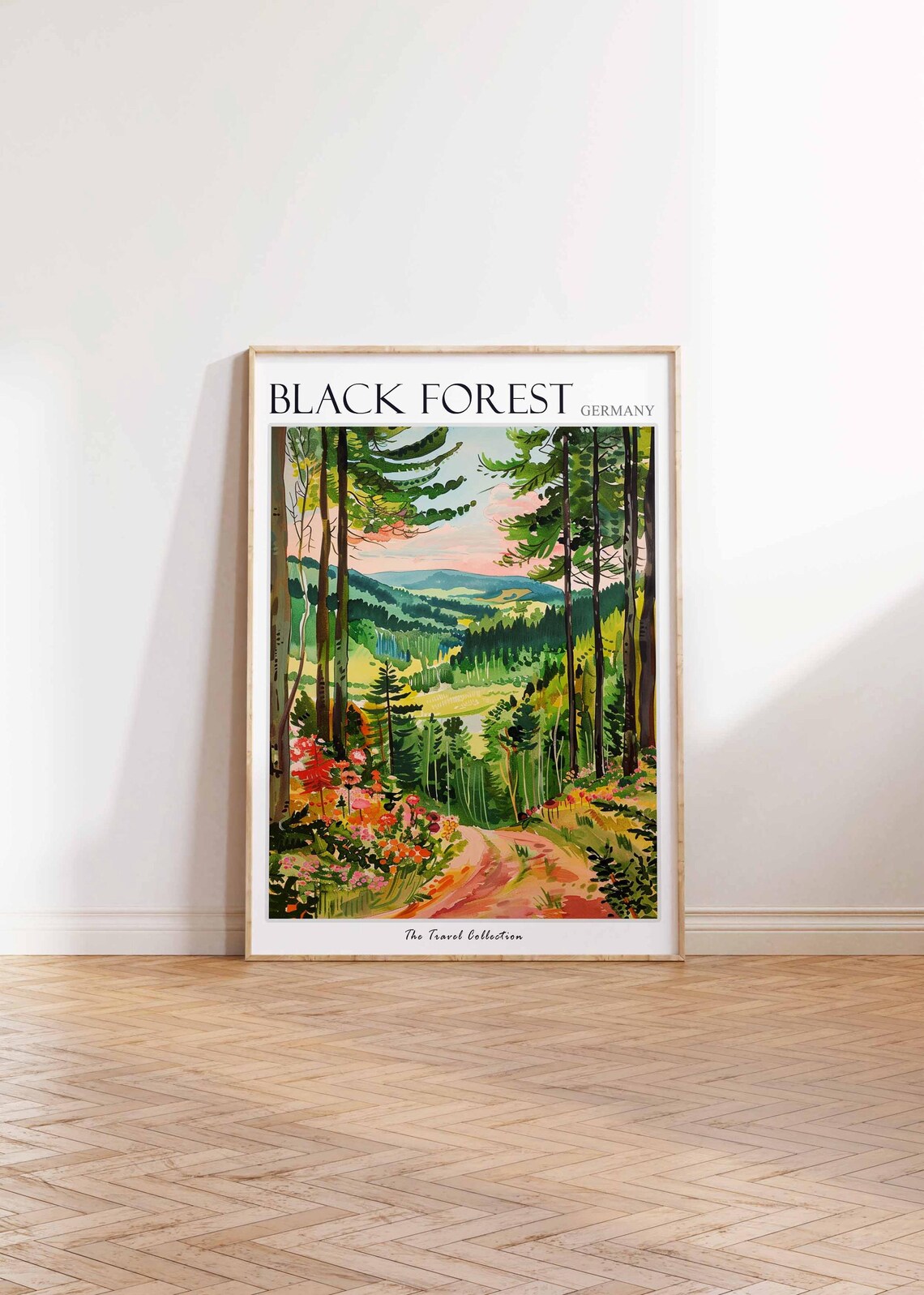 Black Forest Germany Travel Poster, Mountain Landscape - Image 2