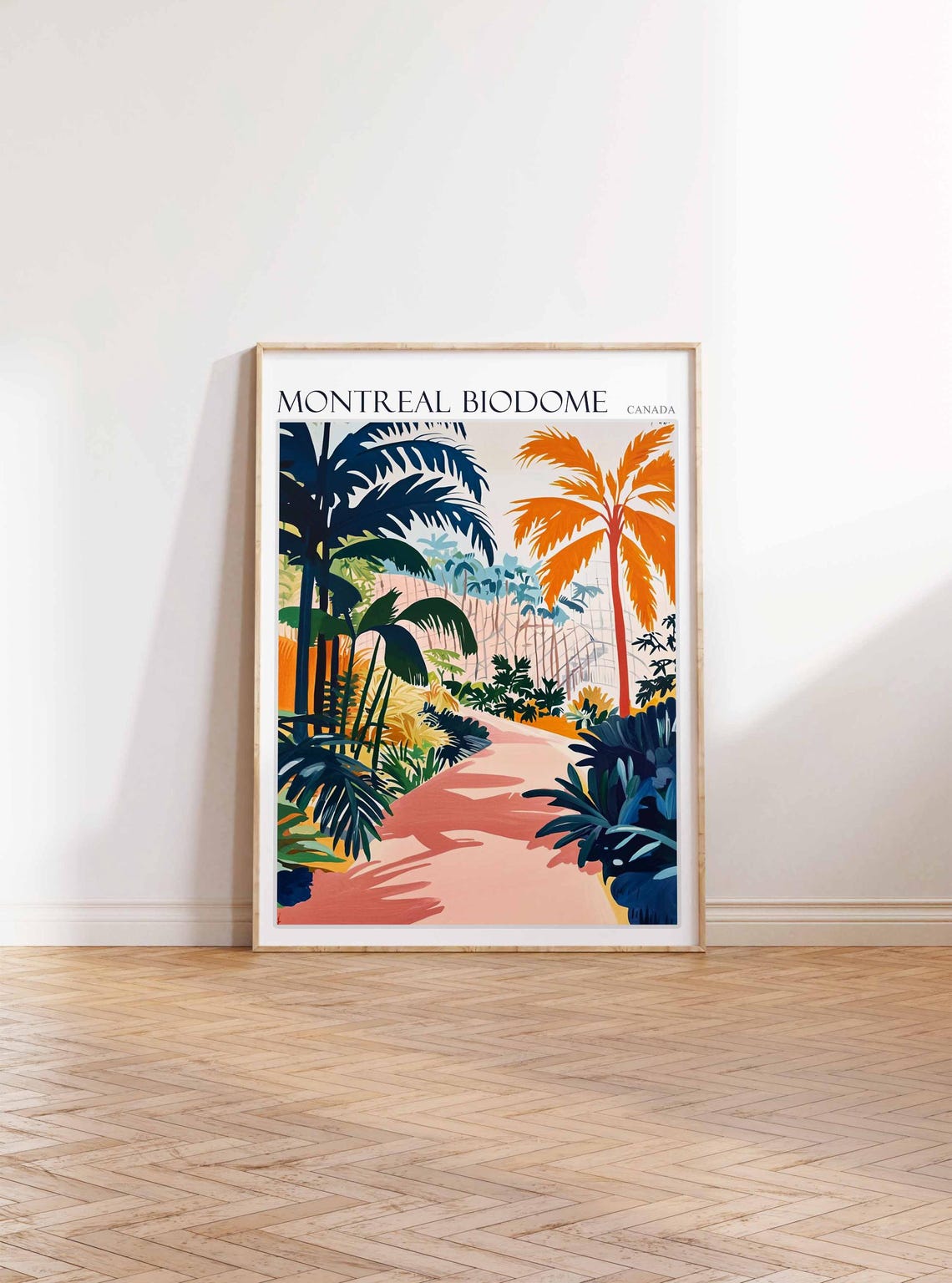 Montreal Biodome Canada Modernist Palm Grove Walkway Travel Poster - Image 4