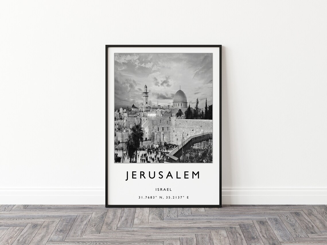 Jerusalem Israel Travel Poster, Minimalist Decor - Image 2