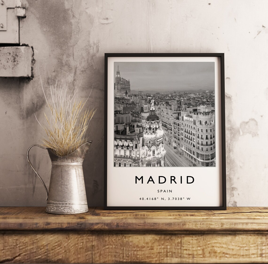 Madrid Minimalist Travel Poster, Spain Wall Art Print - Image 3