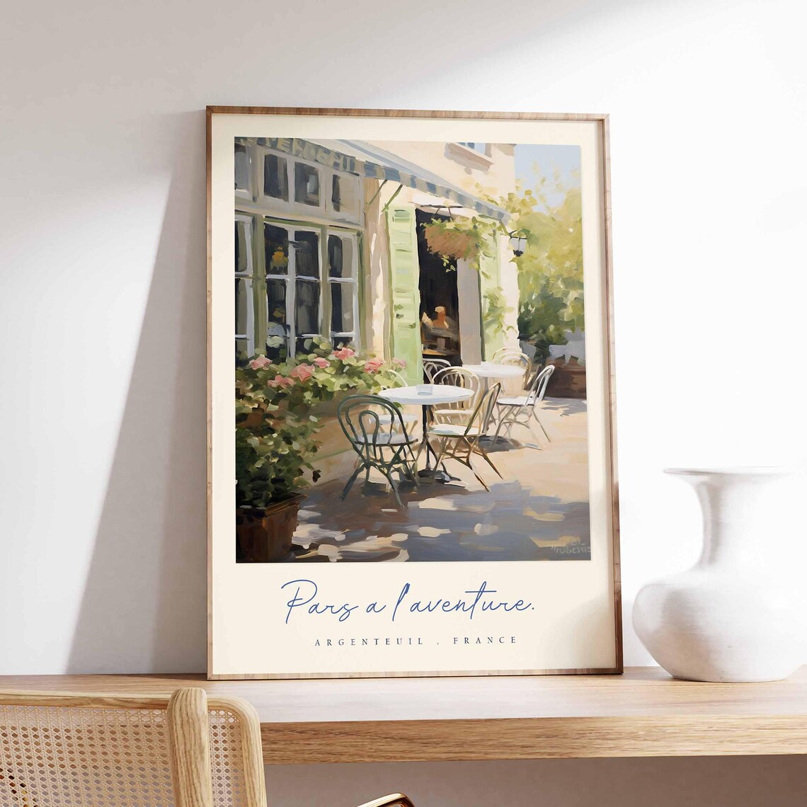 Pars a l'Aventure Argenteuil France Sunny Cafe Terrace Poster
