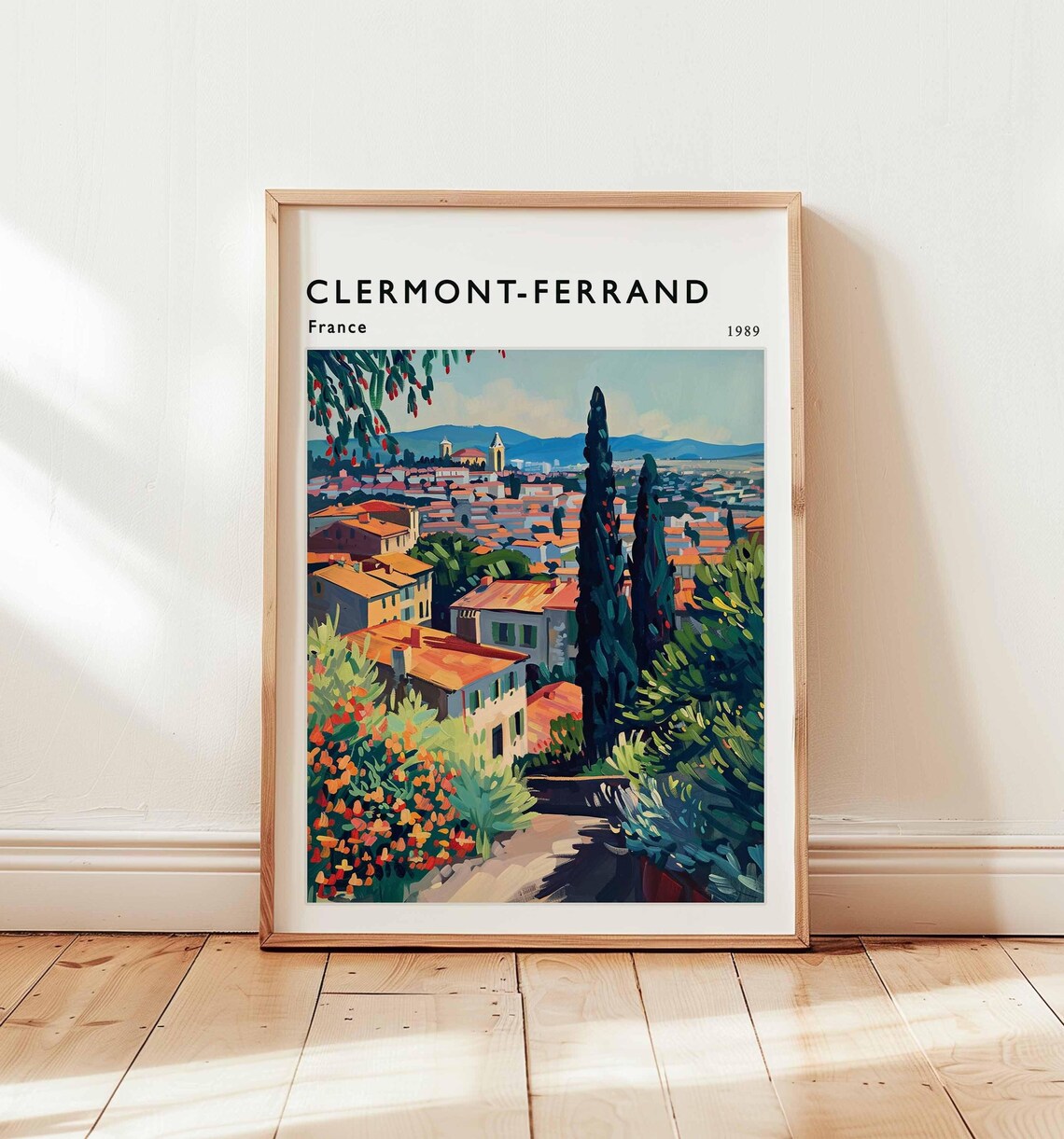 Clermont-Ferrand France 1989 Cypress Gardens Panorama Travel Poster