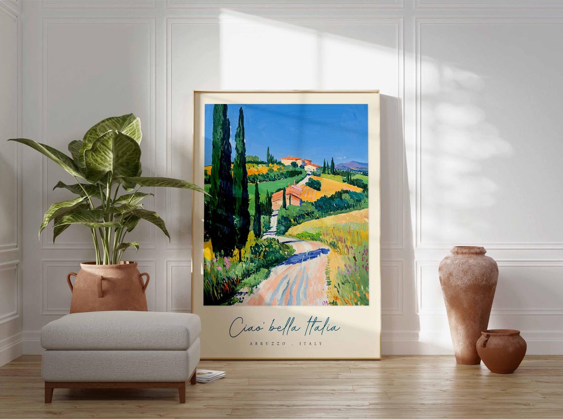 Abruzzo Poster Italian Travel Print Abruzzo Travel Art Abruzzo Wall Art Italy Art Italy Travel Decor Italian Travel Gift - Image 3