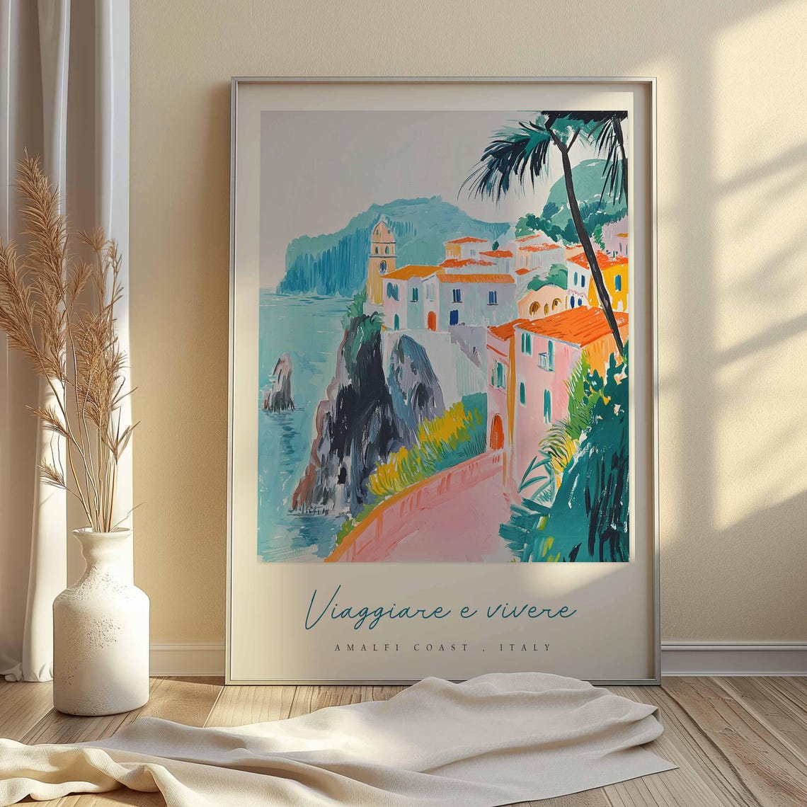 Amalfi Coast Poster Amalfi Coast Travel Print Amalfi Coast Travel Art Amalfi Coast Wall Art Italy Art Italy Travel Decor Travel Gift - Image 2