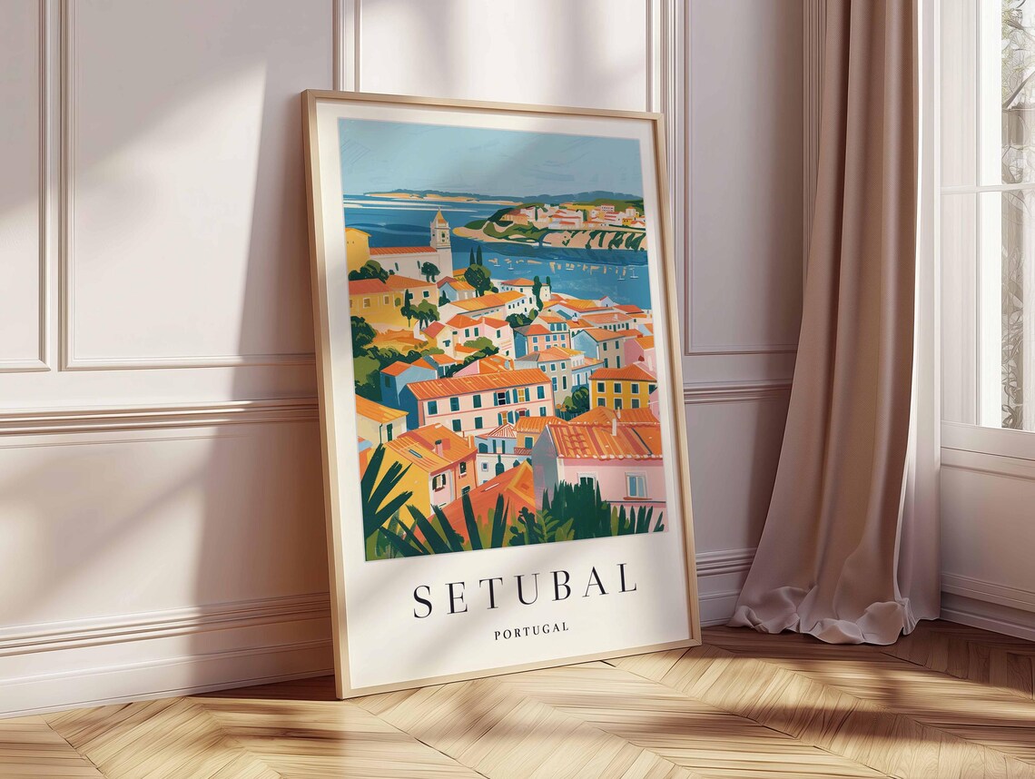 Sheffield England Hillside City View with Church Spire Art Poster - Image 2