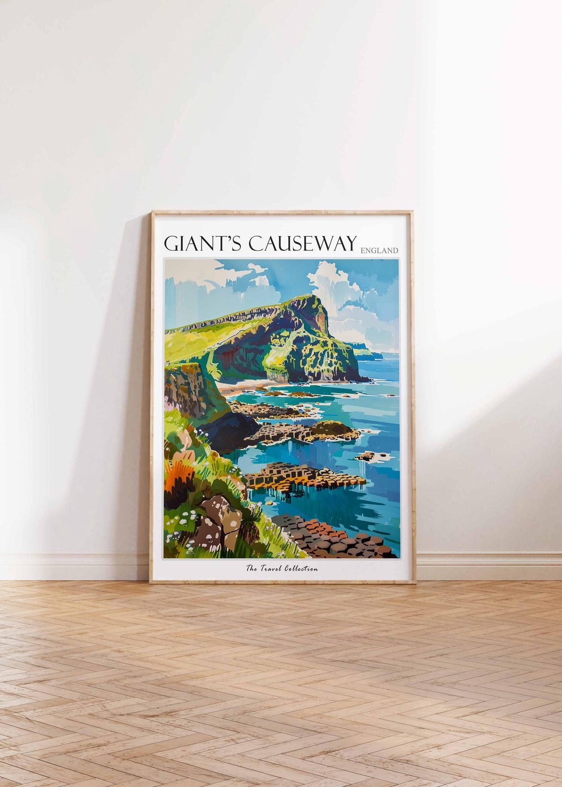 Giants Causeway Poster England Travel Print Giants Causeway Travel Art Giants Causeway Wall Art England Travel Giants Causeway Art - Image 2