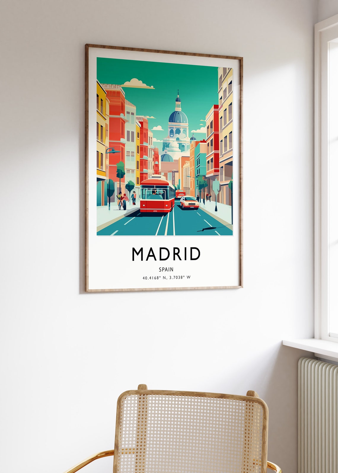 Madrid Travel Print Spain Travel Poster Spanish Travel Print Travel Art Travel Poster Colourful Travel Print Travel Art - Image 2
