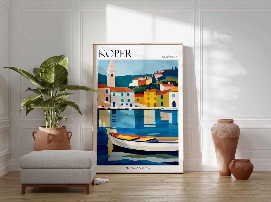 Koper Poster Slovenia Travel Print Slovenian Decor Europe Travel Poster European Wall Art City Print Koper Gift Koper Travel Poster - Image 3