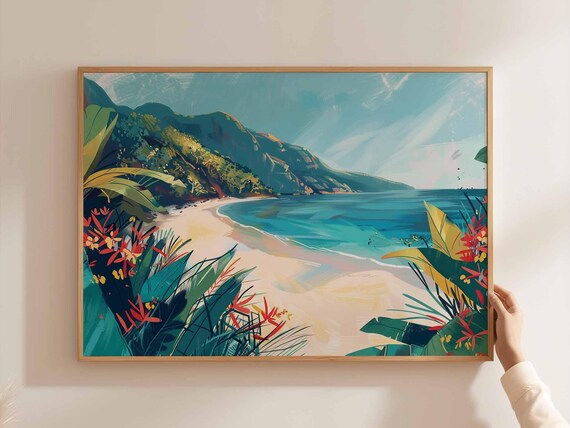 Brazil Poster South America Travel Print Brazilian Wall Art Latin Decor Landscape Tropical