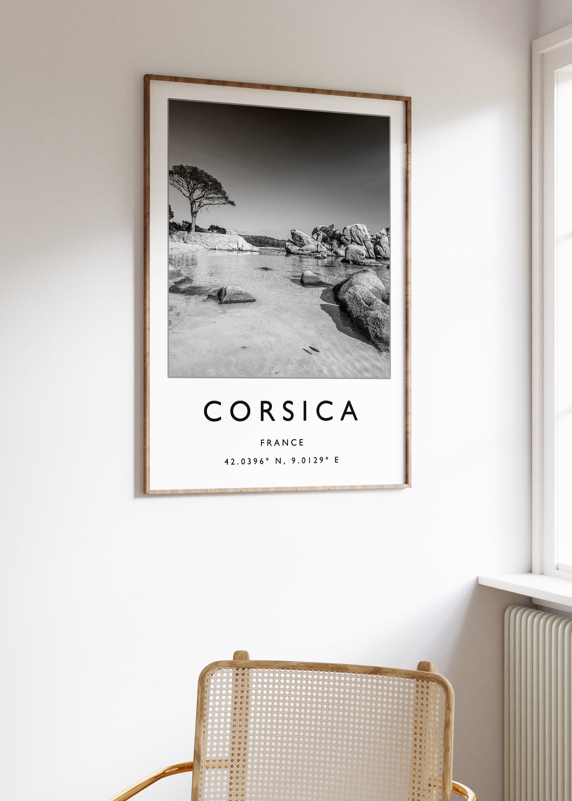 Corsica Poster Corsica Travel Print France Travel Poster Travel Decor Minimalist Travel Poster Black And White Gift A1a2a3a4 - Image 3