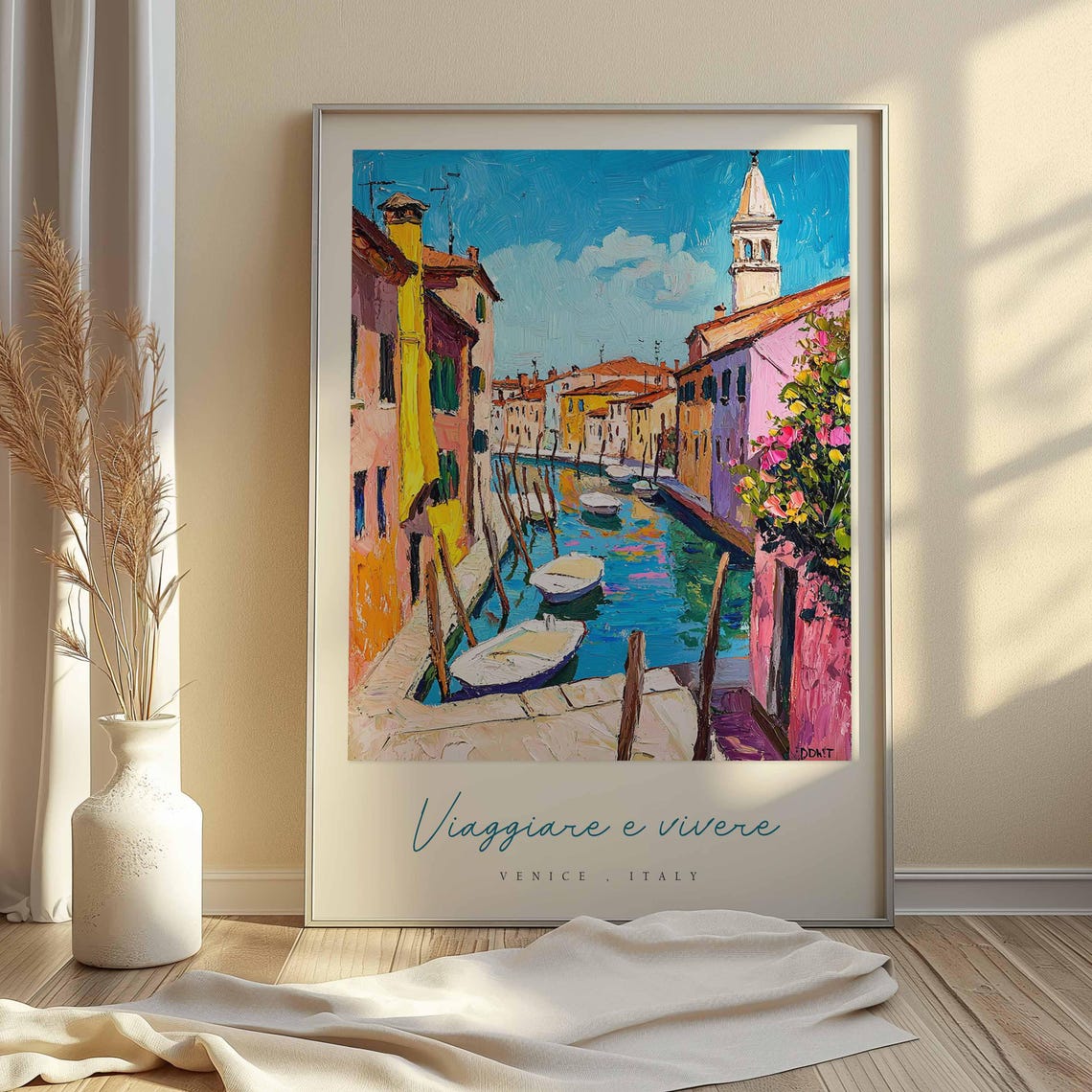 Venice Poster Italian Travel Print Venice Travel Art Venice Wall Art Italy Art Italy Travel Decor Italian Travel Gift - Image 2
