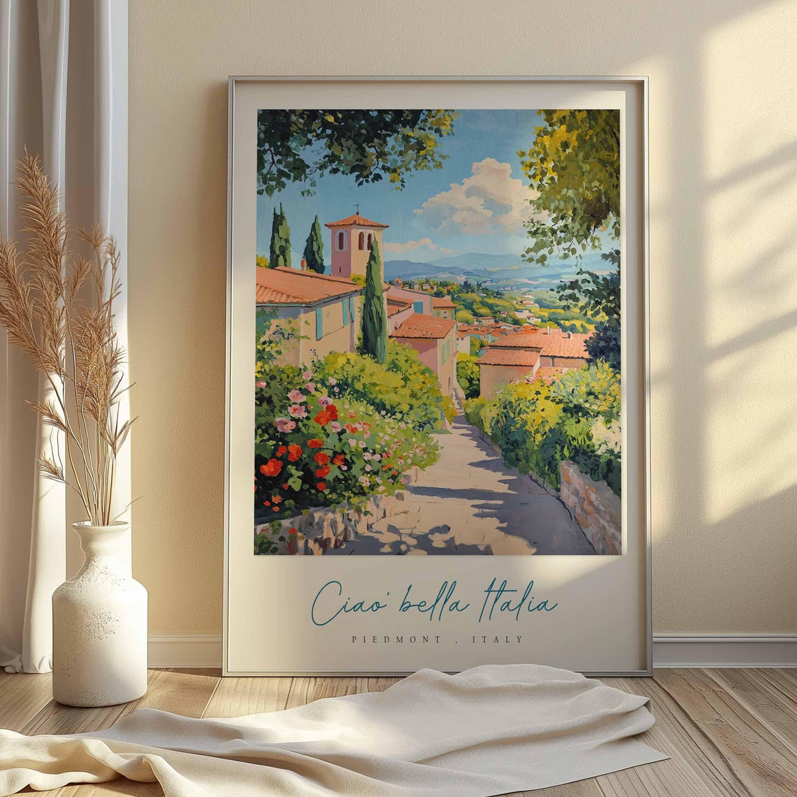 Piedmont Poster Italian Travel Print Piedmont Travel Art Piedmont Wall Art Italy Art Italy Travel Decor Italian Travel Gift - Image 2