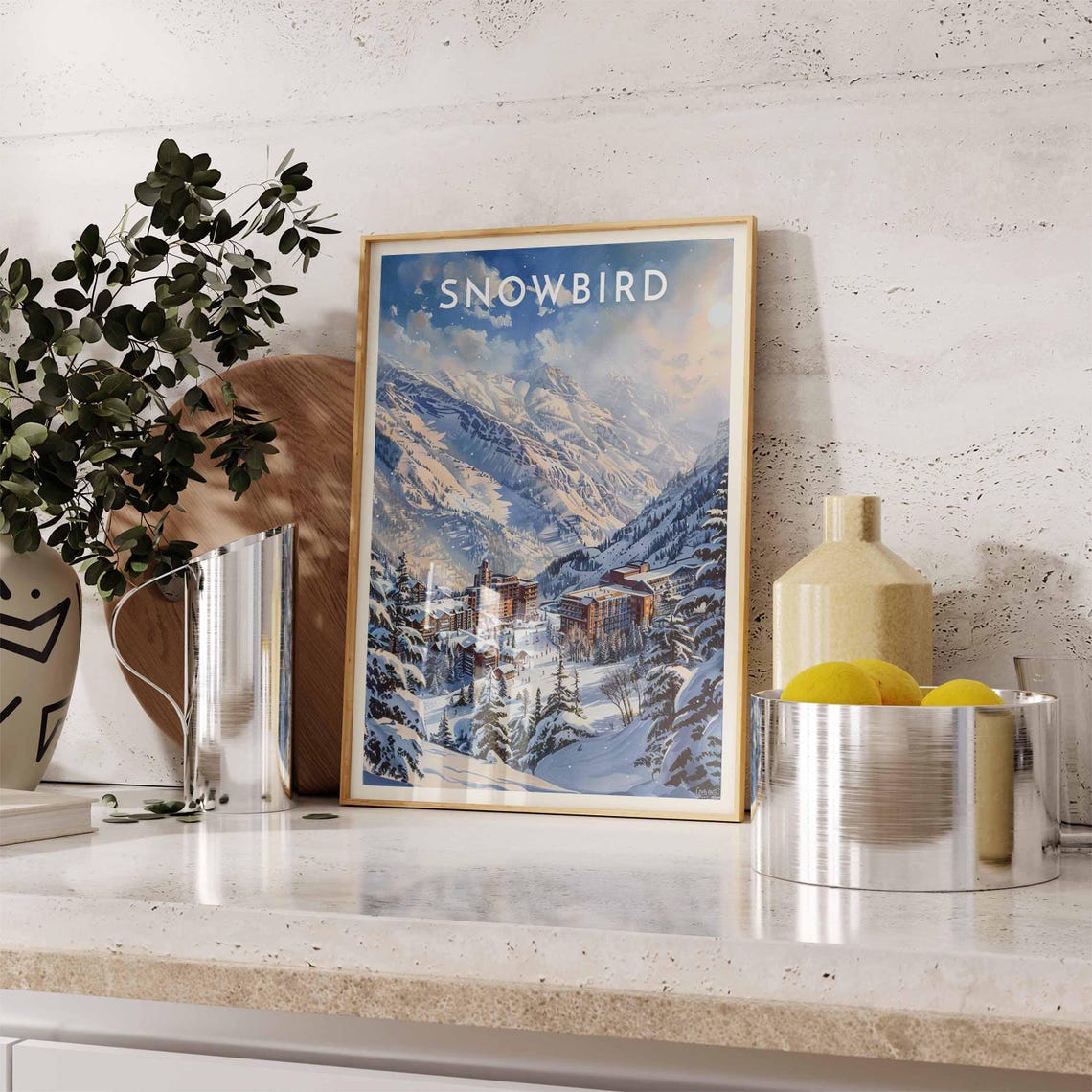 Snowbird Twilight Valley Lodges Under the Misty Peaks Utah Poster - Image 2
